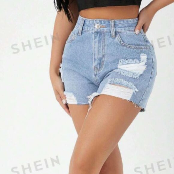 SHEIN Pants - SHEIN Denim Shorts
